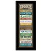 Trendy Decor 4U Rectangle 11-in x 27 po Office Rules Printed Wall Art with Black Frame