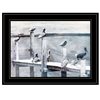Trendy Decor 4U Rectangle 19-in x 15 po Birds on a Pier Printed Wall Art with Black Frame