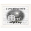 Trendy Decor 4U Rectangle 19-in x 15 po Give it to God Printed Wall Art with White Frame