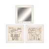 Trendy Decor 4 U Square 15-in x 15-in Soak and Unwind Vignette Printed Wall Art with White Frame - 3-Piece