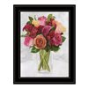 Trendy Decor 4U Rectangle 15-in x 19-in Vases with Flowers II Black Frame Wall Art