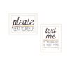 Trendy Decor 4U Rectangle 37-in x 21-in Text Me If You Run Out of Toilet Paper While Seated White Frame Wall Art - 2-Piece