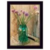 "TrendyDecor4U Black Wood Framed 18-in H x 14-in W Floral Wood Print ""Country Chives"" by Anthony Smith"
