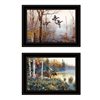 "TrendyDecor4U Black Wood Framed 15-in H x 21-in W Animals Paper Print ""Master of His Domain"" by Jim Hansen - 2-Piece"
