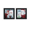 Trendy Decor 4 U 15-in H x 15-in W Santa's Blessings Whimsical Wood Print with Black Frame - Set of 2