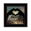 Trendy Decor 4 U 15-in H x 15-in W Love with all Your Heart Inspirational Wood Print with Black Frame