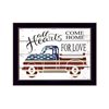 Trendy Decor 4 U All Hearts Come Home for Love Truck 14-in H x 18-in W Inspirational Wood Print with Black Frame