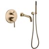 Clihome Brushed Gold 1-handle Residential Wall Mount Bathtub Faucet - Hand Shower Included