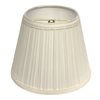Cloth & Wire 6.5-in x 8-in White Fabric Empire Lamp Shade