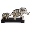 ORE International Silver Polyresin Elephant Tabletop Decoration