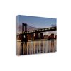 "Tangletown Fine Art ""Manhattan Bridge at Dawn"" by Alan Blaustein 26-in x 40-in Canvas Print"