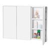 Basicwise 35.5-in x 25.5-in x 4.25-in White Bathroom Wall Cabinet
