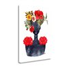 Tangletown Fine Art Frameless 29-in H x 23-in W "Flower Crown Silhouette I" by Tabitha Brown, Canvas Print