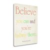 Tangletown Fine Art Frameless 28-in H x 23-in W "Believe You Can" by Sylvia Coomes, Canvas Print