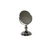 ORE International 8.25-in L x 5.5-in W Round Silver Chrome Framed Vanity Mirror