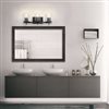 Globe Electric Dakota 5-Piece All-In-One Bathroom Set, Matte Black, 3-Light Vanity, with Bulbs