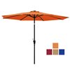 CASAINC 10-ft Orange Market Patio Umbrella Push-button with LED Light