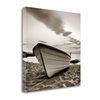 "Tangletown Fine Art Frameless 23-in x 23-in ""Boat on The Beach"" by Photoinc Studio Canvas Print"