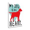"Tangletown Fine Art Frameless 25-in x 32-in ""My Dog Is My Heart"" by Ginger Oliphant Canvas Print"