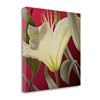 "Tangletown Fine Art Frameless 35-in x 35-in ""Lily Red"" by Jan Mclaughlin Canvas Print"