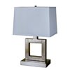 ORE International 22-in Silver Rotary Socket Table Lamp with Fabric Shade