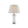 ORE International Cordelia 28.5-in White 3-Way Table Lamp with Fabric Shade