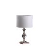 ORE International 19.75-in Silver Table Lamp with Fabric Shade