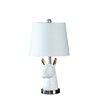 ORE International Patagonia 20.5-in White Table Lamp with Fabric Shade