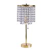 ORE International Deco Glam 20.25-in Gold Pull-Chain Chandelier Table Lamp with Crystal Shade