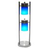 ORE International 25-in Silver and Blue Rotary Socket Table Lamp with Plastic Shade