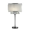 ORE International Pure Essence 31-in Silver Table Lamp with Fabric Shade