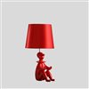 ORE International 21.25-in Red Table Lamp with Fabric Shade