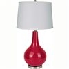 ORE International 28-in 3-Way Red Table Lamp with Fabric Shade