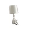 ORE International 21.25-in White Table Lamp with Fabric Shade