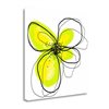 "Tangletown Fine Art ""Yellow Petals One"" by Jan Weiss Frameless 30-in H x 30-in W Canvas Print"