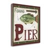 "Tangletown Fine Art ""Fishing Pier"" by Cindy Shamp Frameless 30-in H x 30-in W Canvas Print"