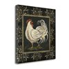 Tangletown Fine Art Black And White Rooster II Frameless 24-in H x 24-in W Animals Canvas Print