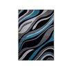 Homedora New Jersey 5-ft x 7-ft Abstract Black/Blue Rectangular Modern Area Rug