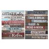 IH Casa Decor 19.7-in H x 15.75-in W Wood Wall Sign - Set of 2