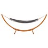 CorLiving Warm Sun Navy Blue/White Fabric Hammock - Wood Stand Included