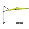CorLiving 11.5-ft Lime Green Offset Crank Patio Umbrella - Base Included