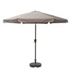 CorLiving 10-ft Sand Grey Push-Button Patio Umbrella - Base Included