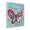 "Tangletown Fine Art ""Boho Butterfly Freedom"" by Linda Woods 20-in H x 20-in W Canvas Print"