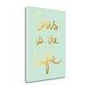 "Tangletown Fine Art Frameless 23-in x 17-in Canvas Print - ""This Is The Life - Mint Gold"""