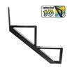 Pylex 2-Step Black Aluminum Stair Stringer - 1 riser only