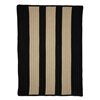 Colonial Mills Boat House 4-ft x 4-ft Black Square Indoor/Outdoor Stripe Area Rug