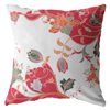 Amrita Sen Carnation Garden Red/White 16-in W x 16-in L Square Decorative Pillow