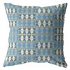 Amrita Sen Square Spades Muted Light Blue/Cream 16-in W x 16-in L Square Decorative Pillow