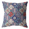 Amrita Sen Flower Diamonds Red/Cream/Turquoise 18-in W x 18-in L Square Decorative Pillow