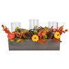 Northlight 27-in Artificial Pumpkin and Berry Triple Candle Holder